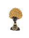 Iliadis Διακοσμητικό Ζωάκι Πολυρητίνης African Figure With Golden Flowers 19.5x12x32cm