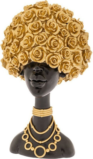 Iliadis Декоративно Животно от Полирезин African Figure With Golden Flowers 19.5x12x32см 1бр