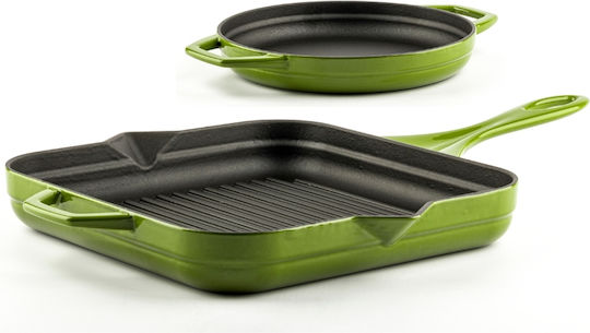 Hosse Hosse Manden-Set aus Gusseisen Bamboo 2-teilig