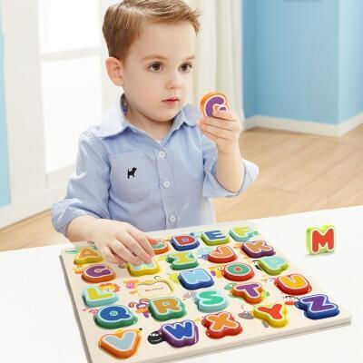 Topbright Lernspiel Buchstaben und Zahlen aus Holz für 2-6 Jahre