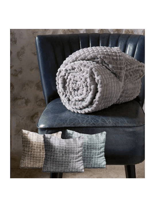 Amo La Casa Cubotti Blanket Fleece Double 200x250cm. Grey