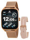 Marea B58011 Stainless Steel Smartwatch with He...