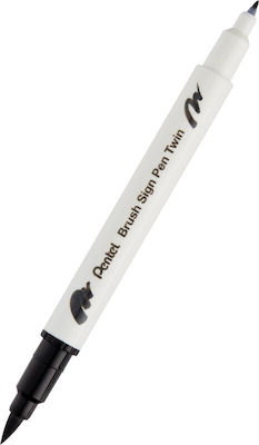 Pentel Brush Sign Pen Design Marker Black