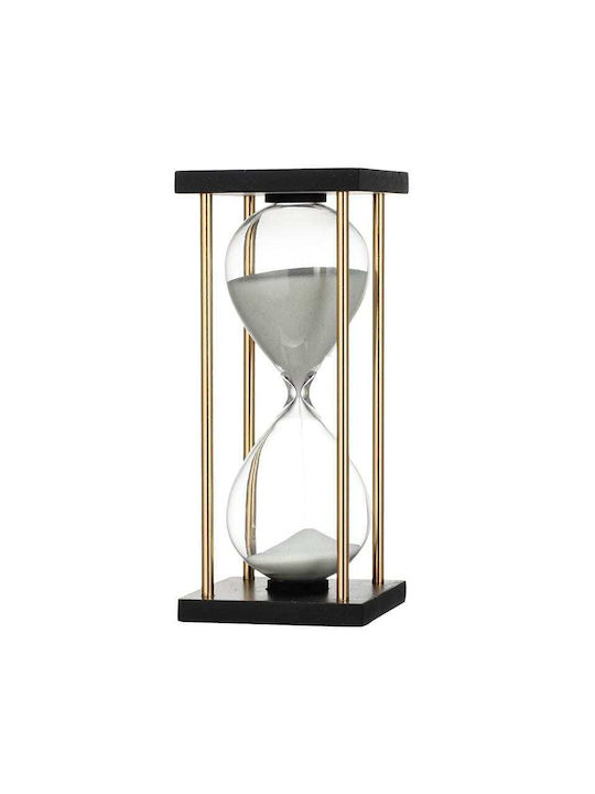 Artekko Clepsidră Decorativă de Birou din Metal 7.5x7.5x19cm în culoarea Alb