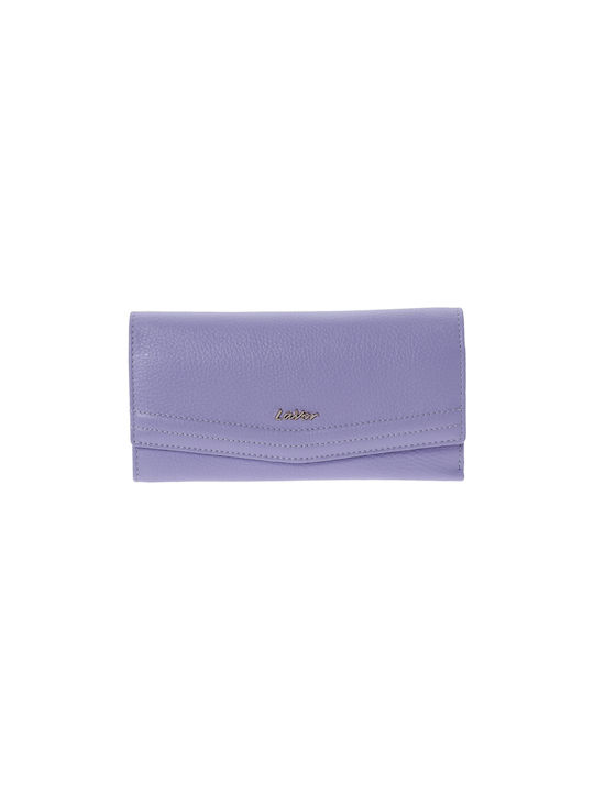 Lavor Large Leather Women's Wallet with RFID Purple