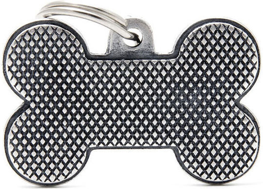 My Family Bronx Dog ID Tag Silver Metal XLarge Personalized