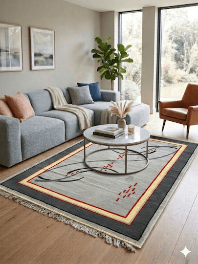 Louvro με Κρόσια 110x170cm Γκρι Louvro με Κρόσια 110x170cm Γκρι