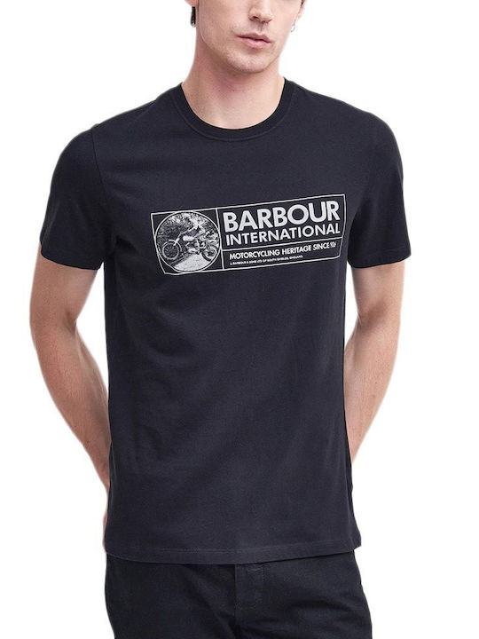 Barbour Ανδρική Μπλούζα Κοντομάνικη Μαύρη