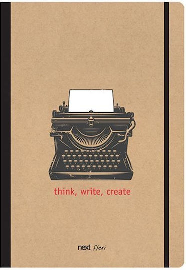 Next Spiral Notebook Ruled B5 80 Sheets 2 Subjects Trends Typing Brown 1pcs