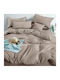 My Home Luxury Duvet Cover Set Queen with 2 Pillowcases 220x240 Mocha