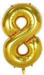 Balloon Number 8 Gold 45cm