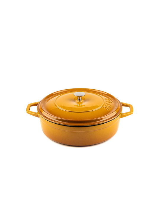 Hosse Solagio Flacher Topf aus Gusseisen 26cm Dijon