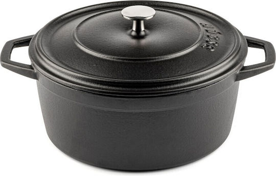 Hosse Solagio Deep Pot made of Cast Iron 24cm Black Onyx