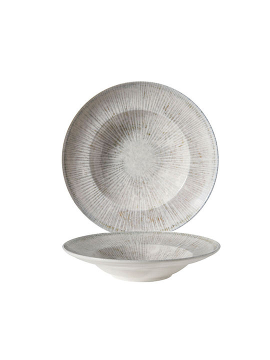 Güral Porselen Bilbao Arnim Plate Soup made of Porcelain White with Diameter 26cm