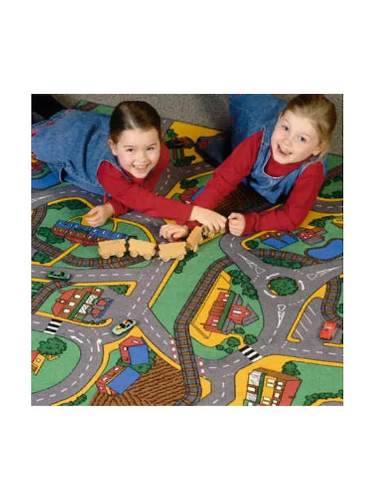 Eco-Carpet Kinder Teppich Straße Mehrfarbig 140x200cm