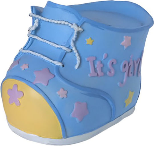 Etoile Pantof Copil Cutiuta de bani Ceramic Albastru 12x8x7cm