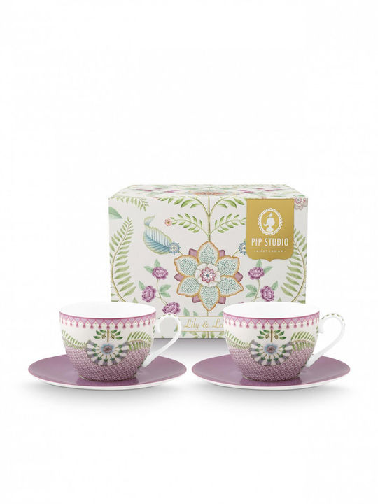PiP Studio Lily & Lotus Φλιτζάνι Tσαγιού από Πορσελάνη Πολύχρωμο 280ml