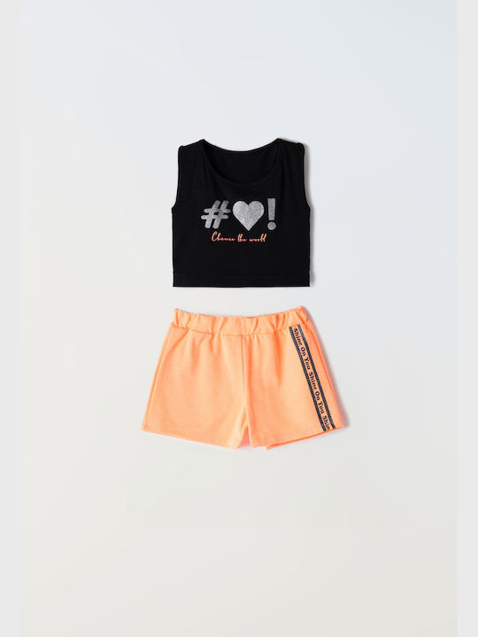 Εβίτα Kinder Set mit Shorts Sommer 2Stück Black