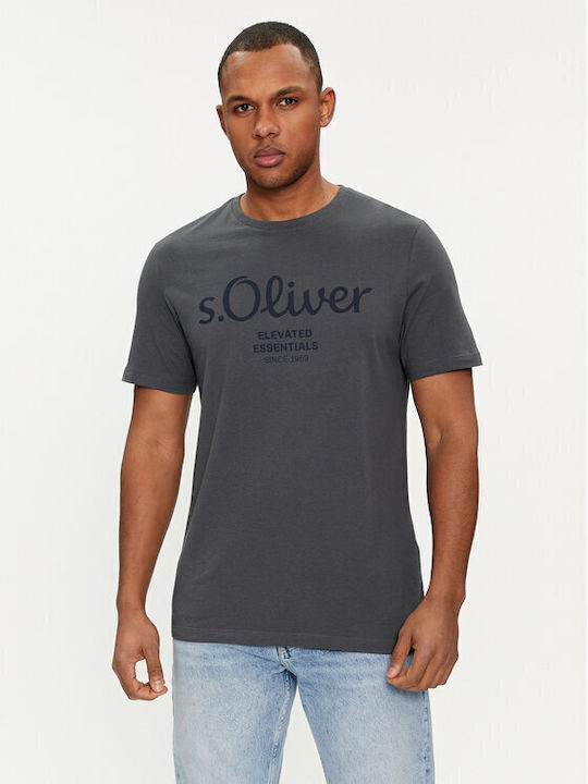 S.Oliver Herren Shirt Kurzarm Gray