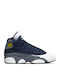 Retro Kids Sports Shoes Basketball with Laces Navy Blue