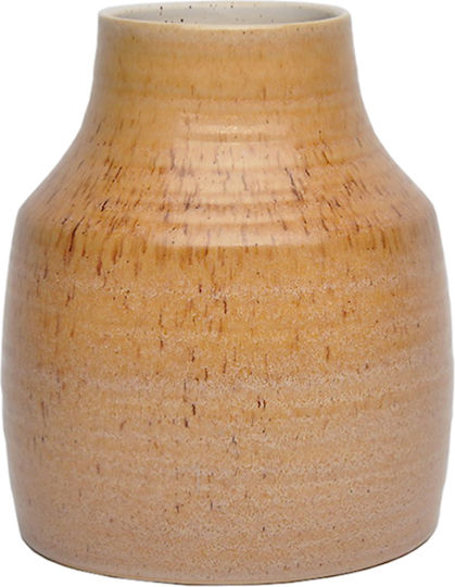 Zaros Διακοσμητικό Βάζο Κεραμικό Μπεζ Φ20.5xΥ23.7cm