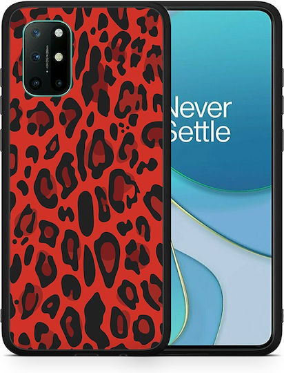Smartfits Animal Red Leopard Back Cover Κόκκινο (OnePlus 8T)