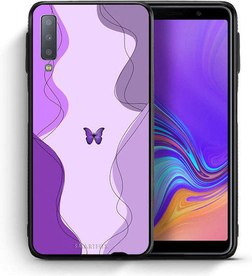 Smartfits Mariposa Back Cover Violet (Galaxy A7 2018) 7634939740315_43313274781851