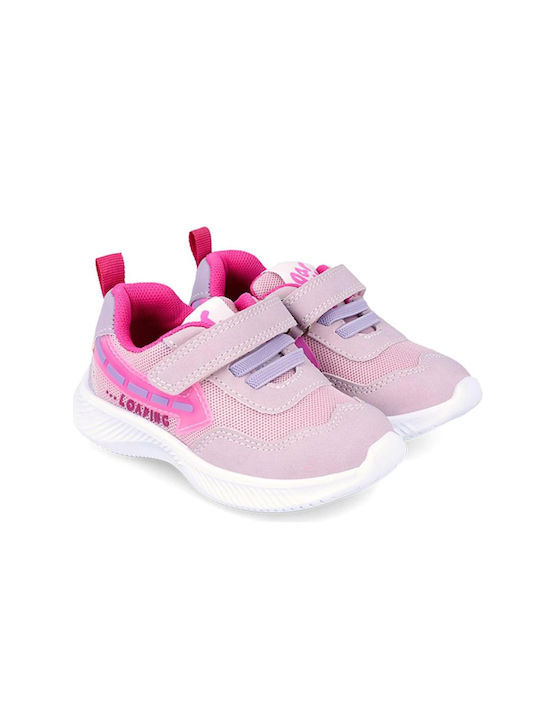 Garvalin Παιδικά Sneakers με Φωτάκια Ροζ