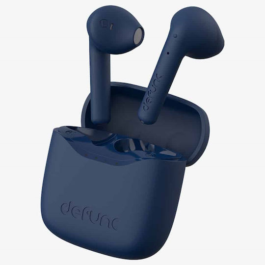 Defunc True Lite Earbud Bluetooth Handsfree Ακουστικά με Αντοχή στον Ιδρώτα και Θήκη Φόρτισης Μπλε