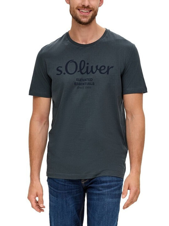 S.Oliver T-shirt Bărbătesc cu Mânecă Scurtă Charcoal