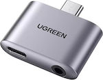 Ugreen Converter USB-C male to 3.5mm / USB-C female Gray (CM231)