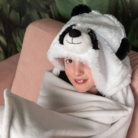 Noxxiez Κουβέρτα Fleece Λευκή 100x130εκ.