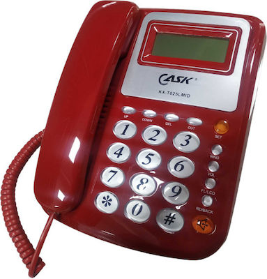 Corded Phone Office for Elderly Red 5907520210122R