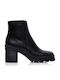 Sante Leather Women's Ankle Boots with High Heel Black