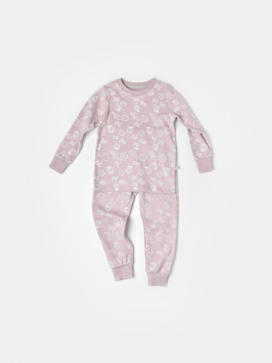 Biorganic Kids Onesie Pajamas Winter Pink