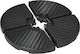 Outsunny Umbrella Stand made of Plastic Black Velvet-Black Metal 100x100x8cm 4pcs