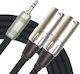 Granite Cable 2 x XLR male - 3.5mm male Γκρι 0.5m Y-370PRL-B-0.5M-BK