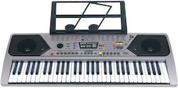 Tastatur Schone Klange mit 61 Tasten mit Notenständer Silber Tastatur Schone Klange mit 61 Tasten mit Notenständer Silber