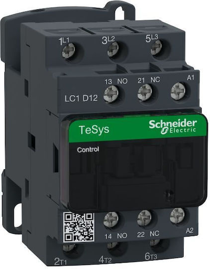 Schneider Electric Ρελέ Ράγας Ισχύος 12A Τριπολικό με Τάση 230V