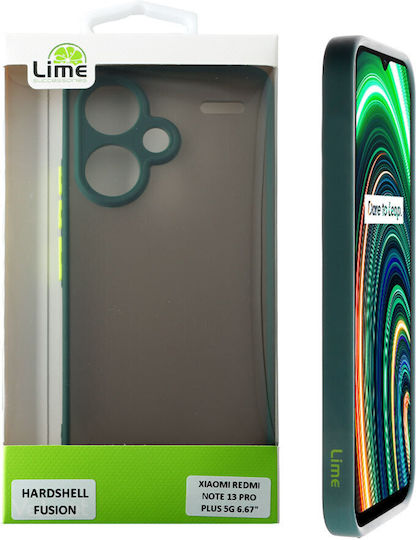Lime Hardshell Fusion Full Camera Protection Back Cover Plastic / Silicone Green (Redmi Note 13 Pro+)