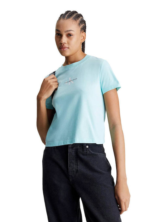 Calvin Klein Women's T-shirt Turquoise