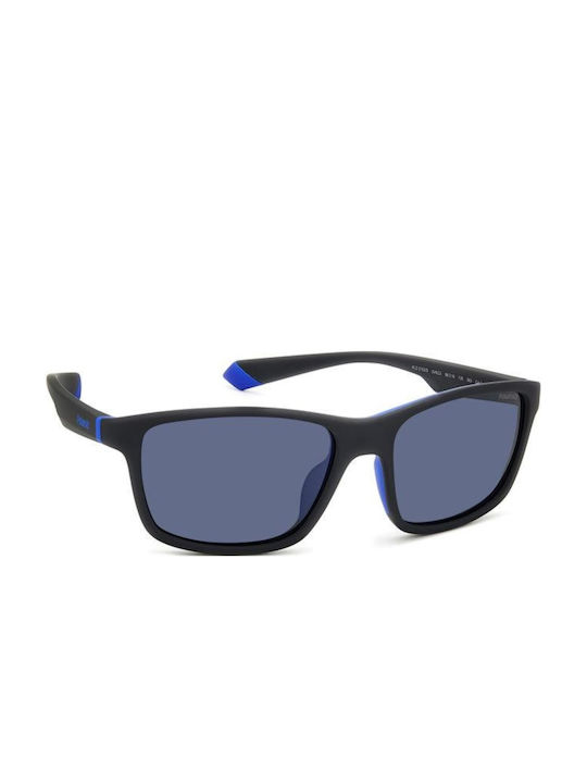 Polaroid Men's Sunglasses with Black Plastic Frame and Blue Lens PLD2153/S 0VK/C3