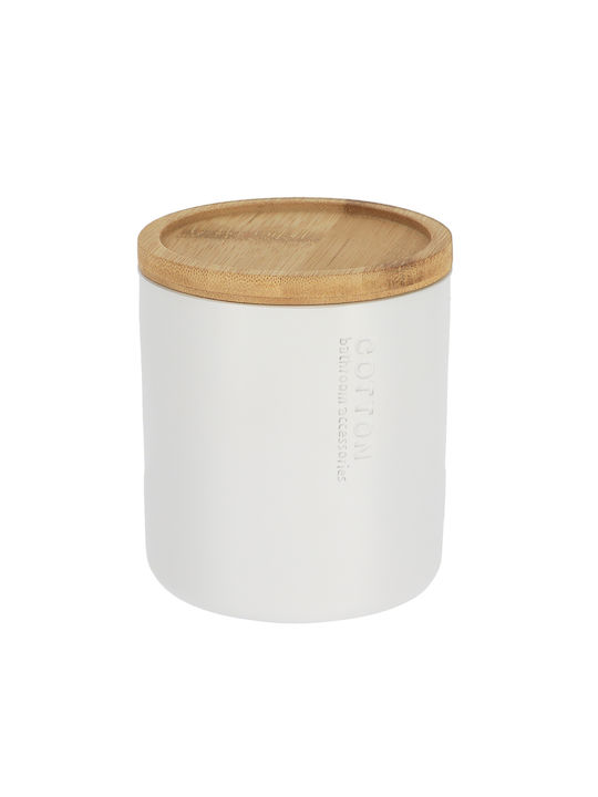 Atmosphera Cotton Holder made of Resin White