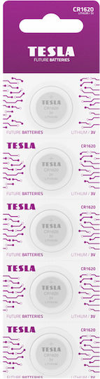 Tesla Batteries Batterien Lithium für Uhren CR1620 5Stück