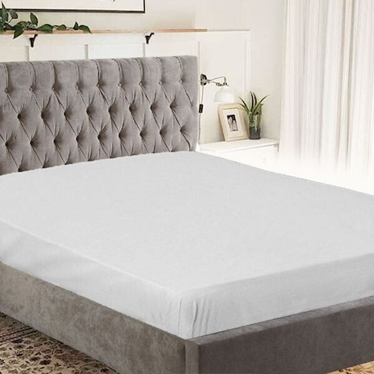 SpitiBazaar Υπέρδιπλο 160x200+30εκ. με Λάστιχο Λευκό