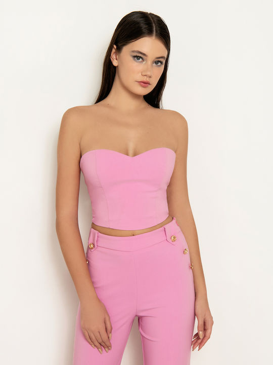 Toi&Moi Women's Summer Crop Top Pink