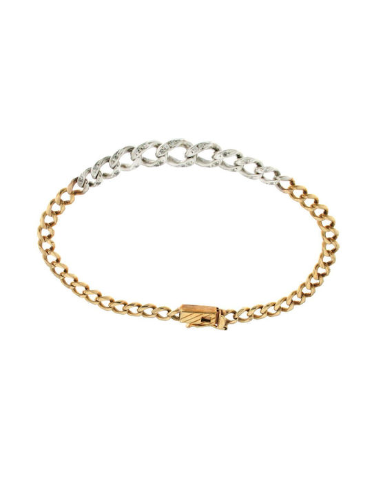 Q-Jewellery Γυναικεία Χρυσή Αλυσίδα Χειρός 18Κ