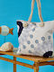 Whitegg Fabric Beach Bag White