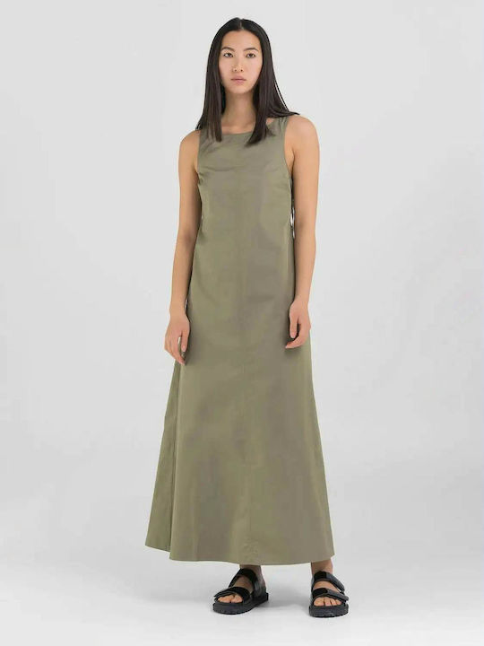 Replay Maxi Dress Khaki