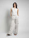 Pantaloni Dama High Rise Tesatura Gri